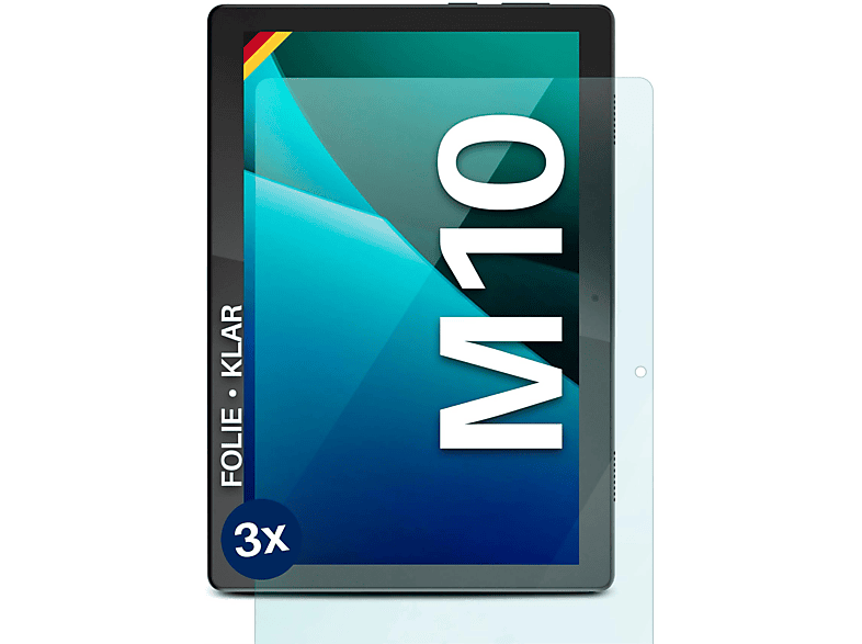 MOEX 3x Schutzfolie, klar Displayschutz(für (1. Tab Lenovo M10 Gen.))