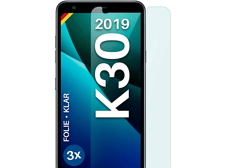Schutzfolie, (2019)) LG 3x Displayschutz(für MOEX K30 klar
