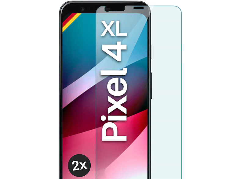 MOEX 2x Panzerglas - Schutzfolie, klar Schutzglas(für Google Pixel 4 XL)