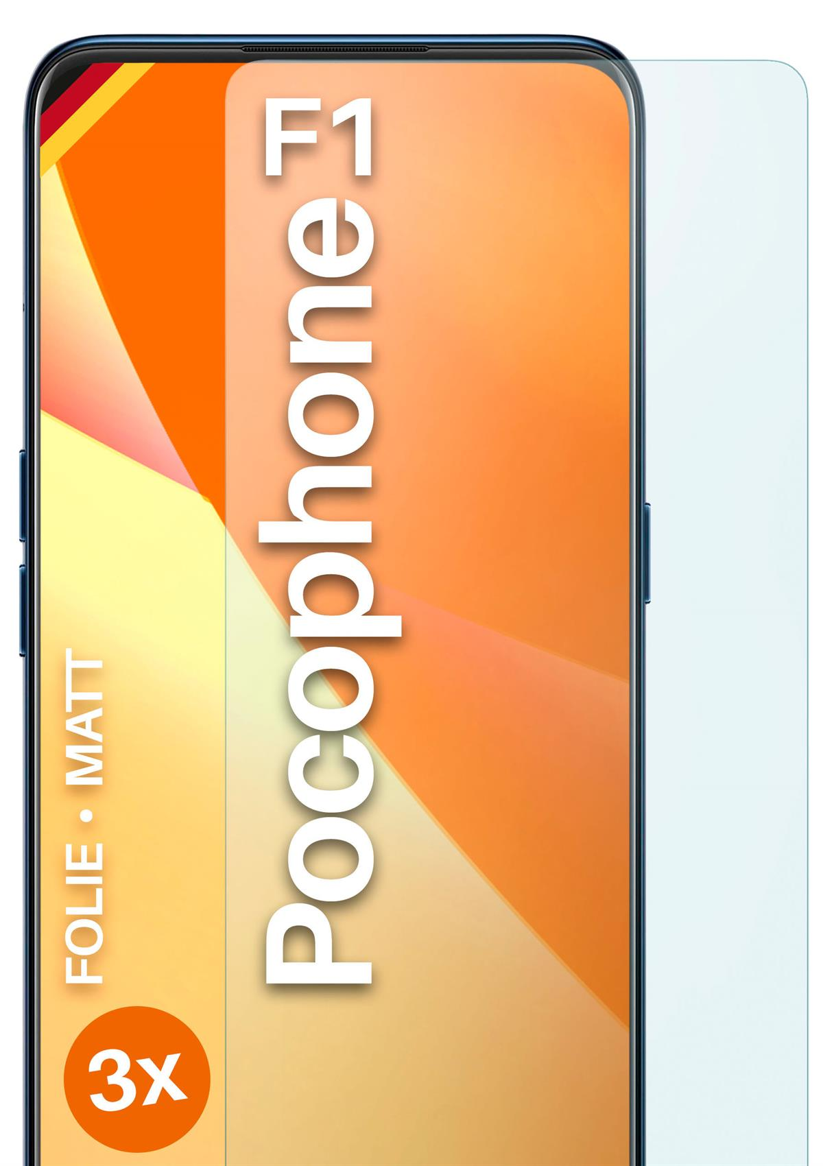 MOEX 3x Pocophone matt Schutzfolie, Xiaomi F1) Displayschutz(für