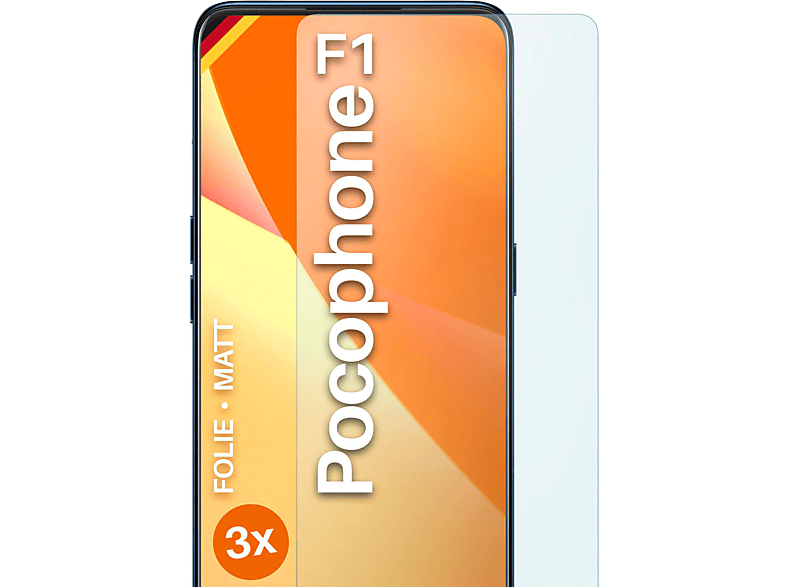 MOEX 3x Schutzfolie, matt Displayschutz(für Xiaomi Pocophone F1)