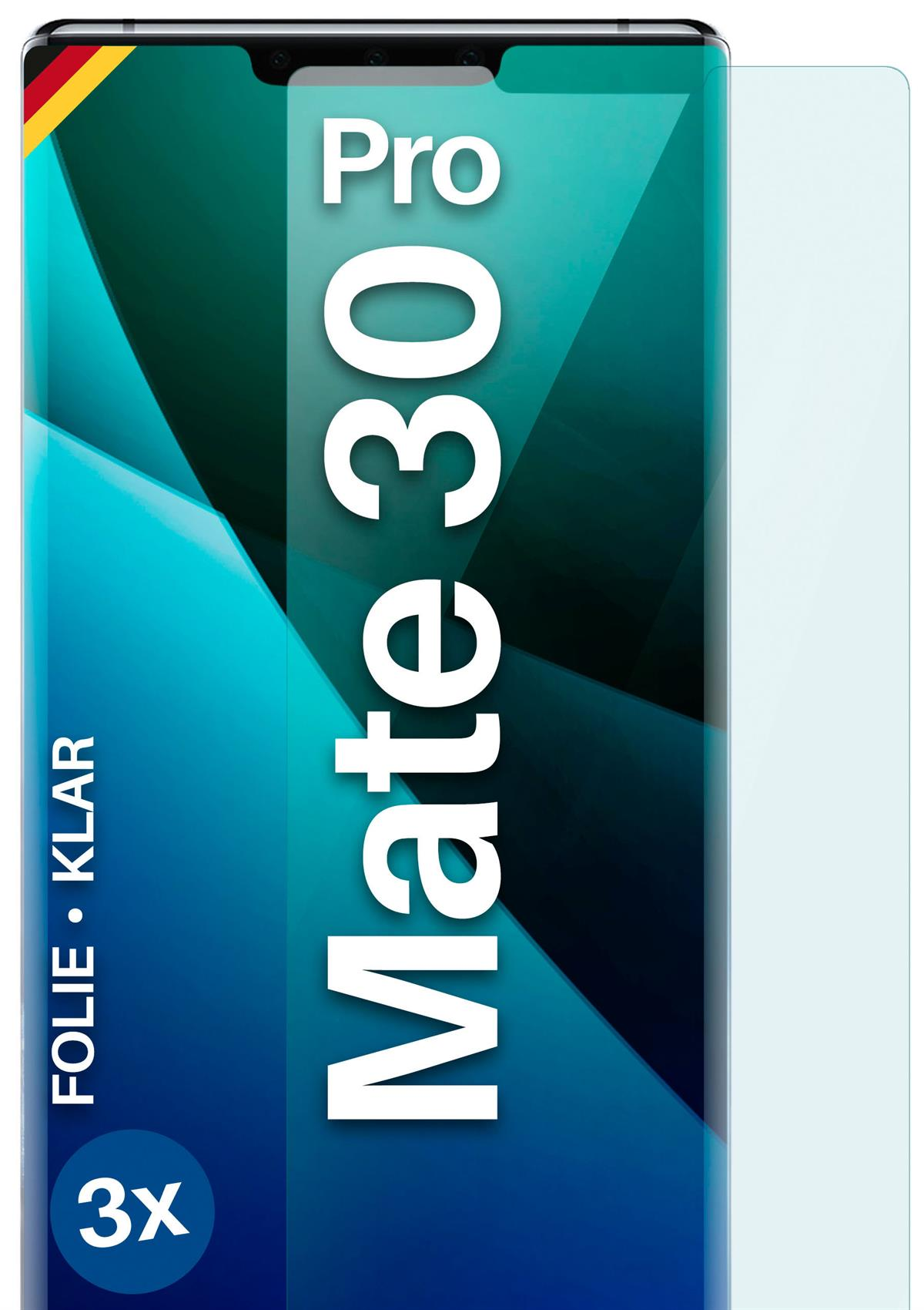 MOEX 3x Pro) Schutzfolie, Displayschutz(für klar Mate 30 Huawei
