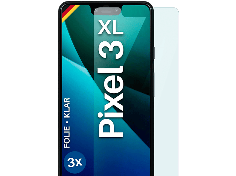 3x 3 Pixel MOEX Google XL) Displayschutz(für Schutzfolie, klar