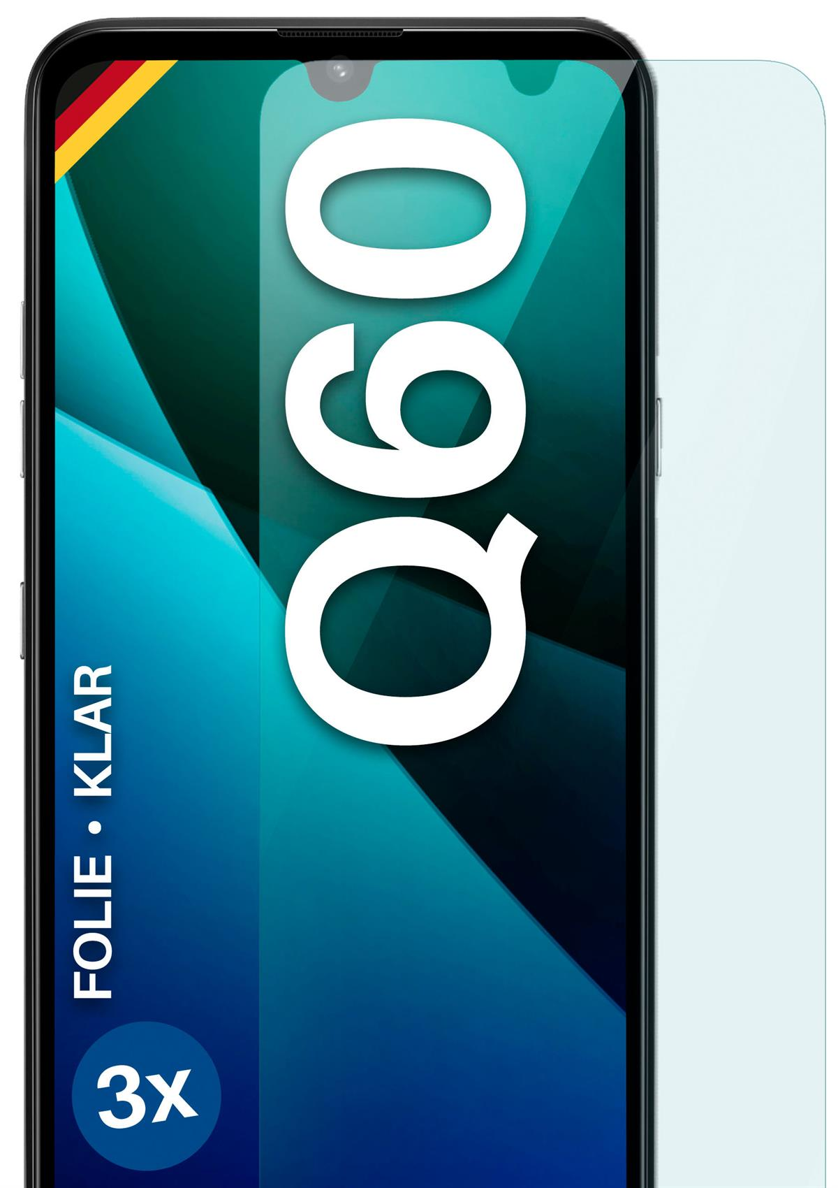 MOEX 3x Schutzfolie, klar LG Displayschutz(für Q60)