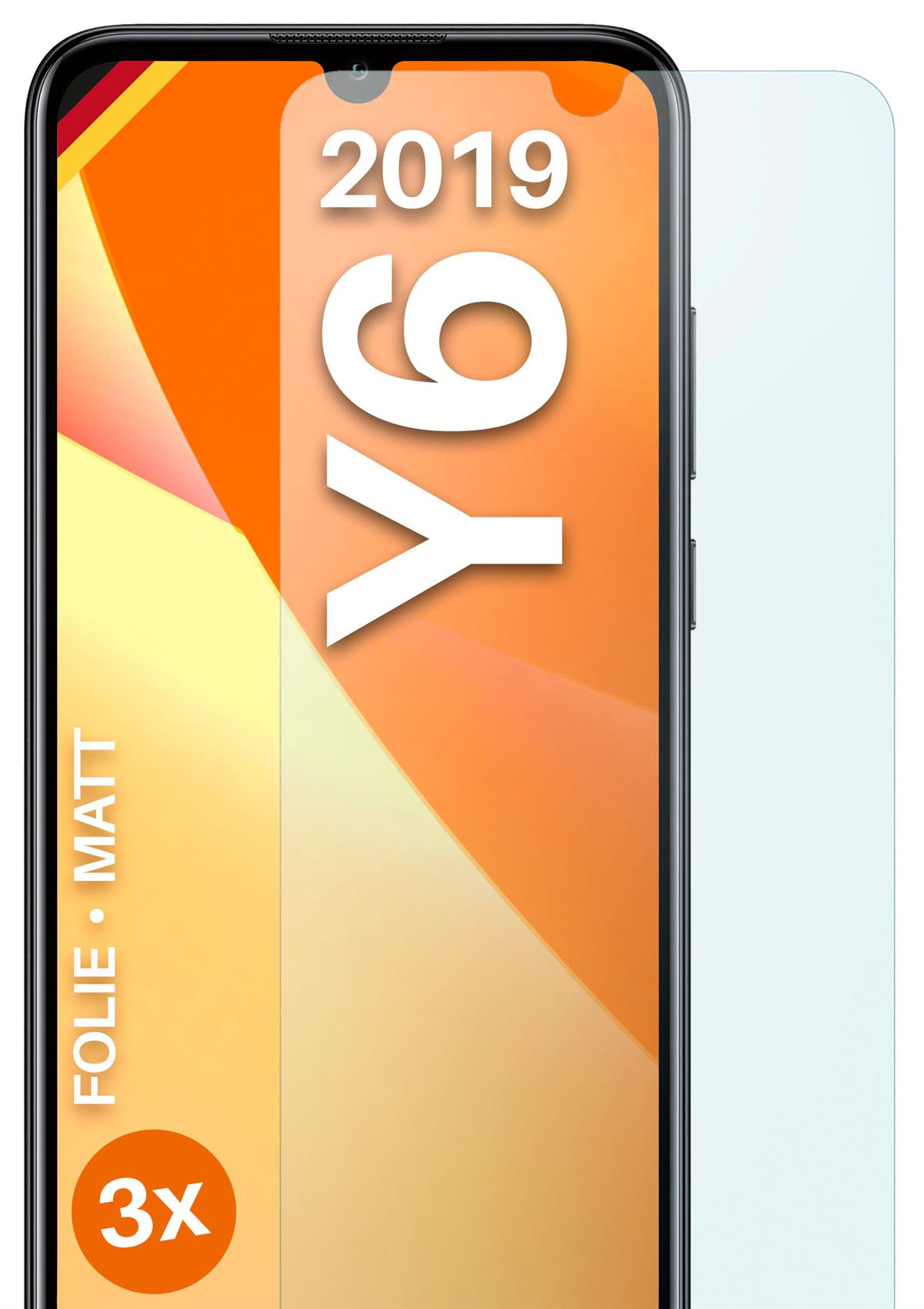 MOEX Schutzfolie, 3x (2019)) Displayschutz(für Huawei Y6 matt