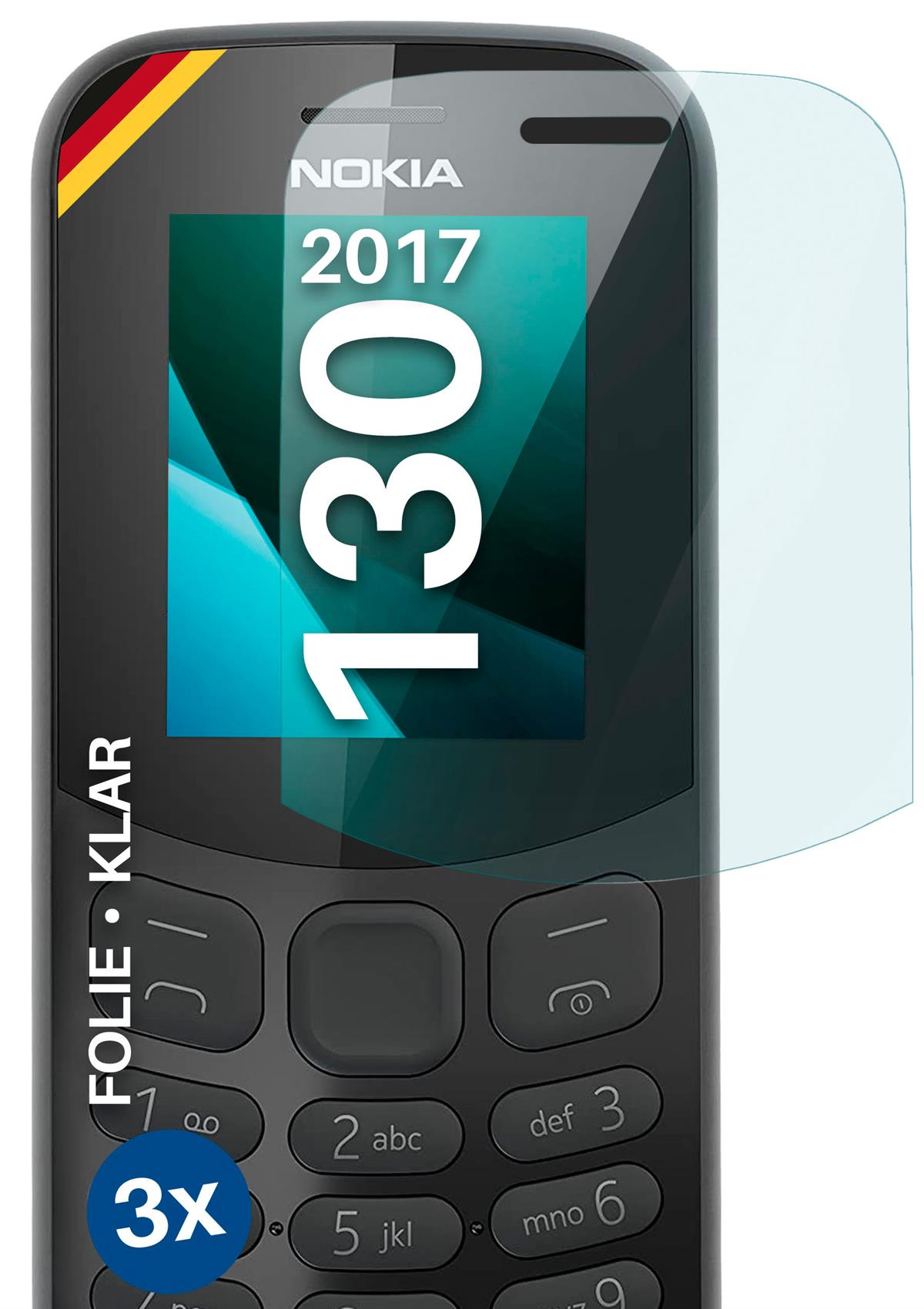 MOEX 3x Schutzfolie, klar Displayschutz(für (2017)) 130 Nokia