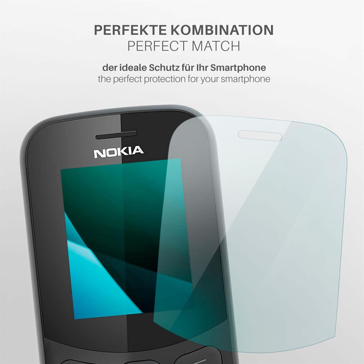 MOEX 3x Schutzfolie, klar Displayschutz(für (2017)) 130 Nokia