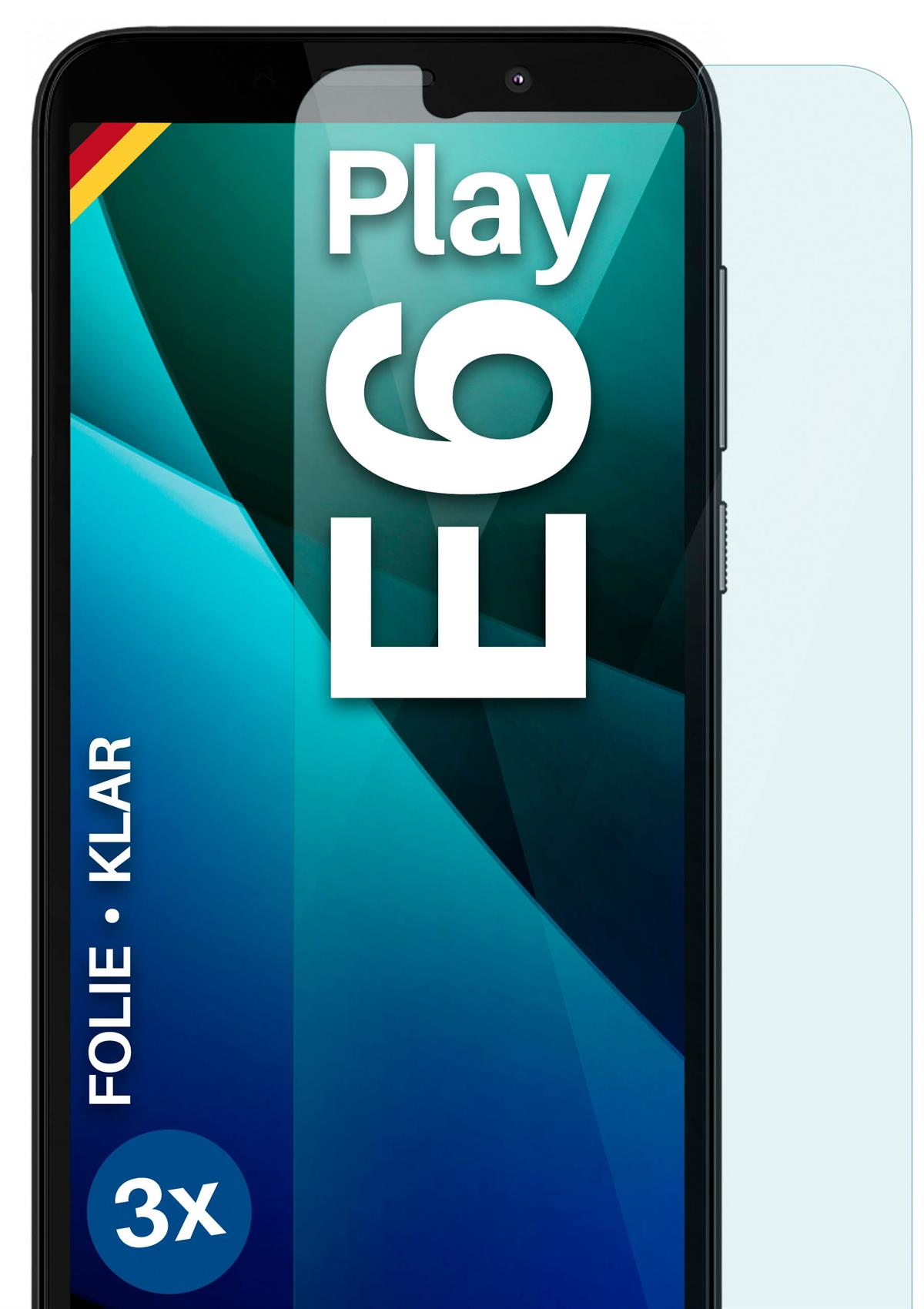 MOEX 3x Moto Play) E6 Motorola Displayschutz(für Schutzfolie, klar