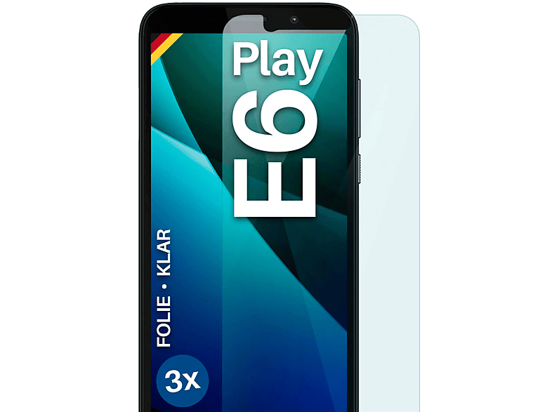 E6 Schutzfolie, Moto klar Displayschutz(für Motorola MOEX 3x Play)