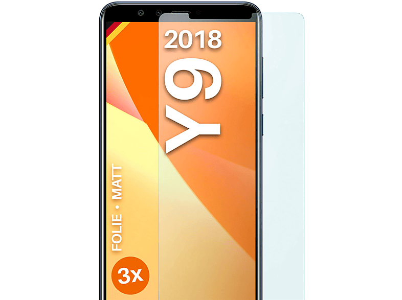 Displayschutz(für Y9 3x Huawei MOEX (2018)) matt Schutzfolie,