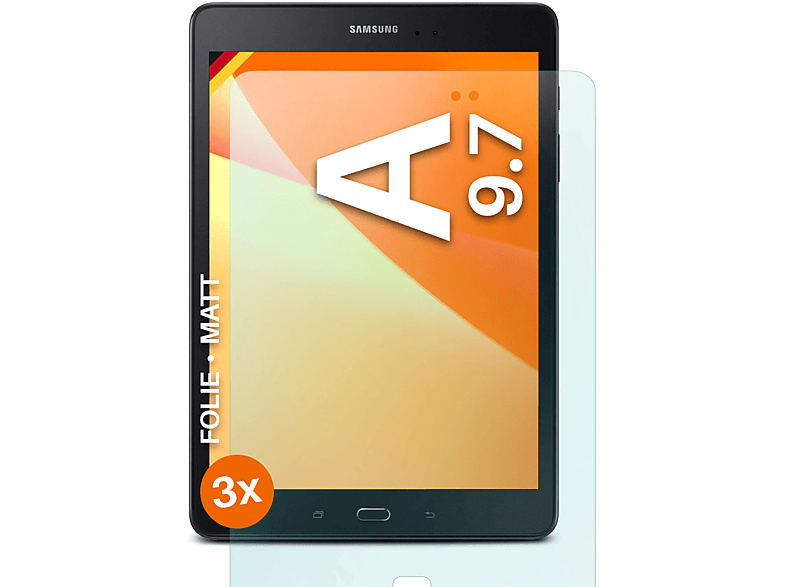 Schutzfolie, Displayschutz(für 9.7) Samsung A Tab matt Galaxy MOEX 3x