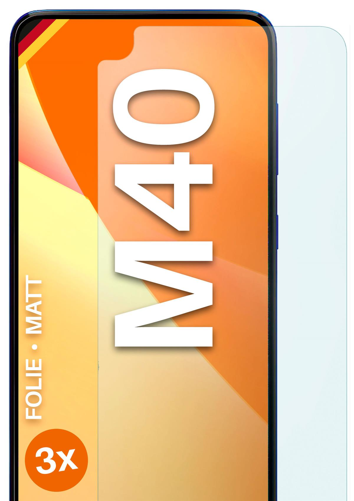 MOEX 3x Schutzfolie, Galaxy M40) matt Displayschutz(für Samsung