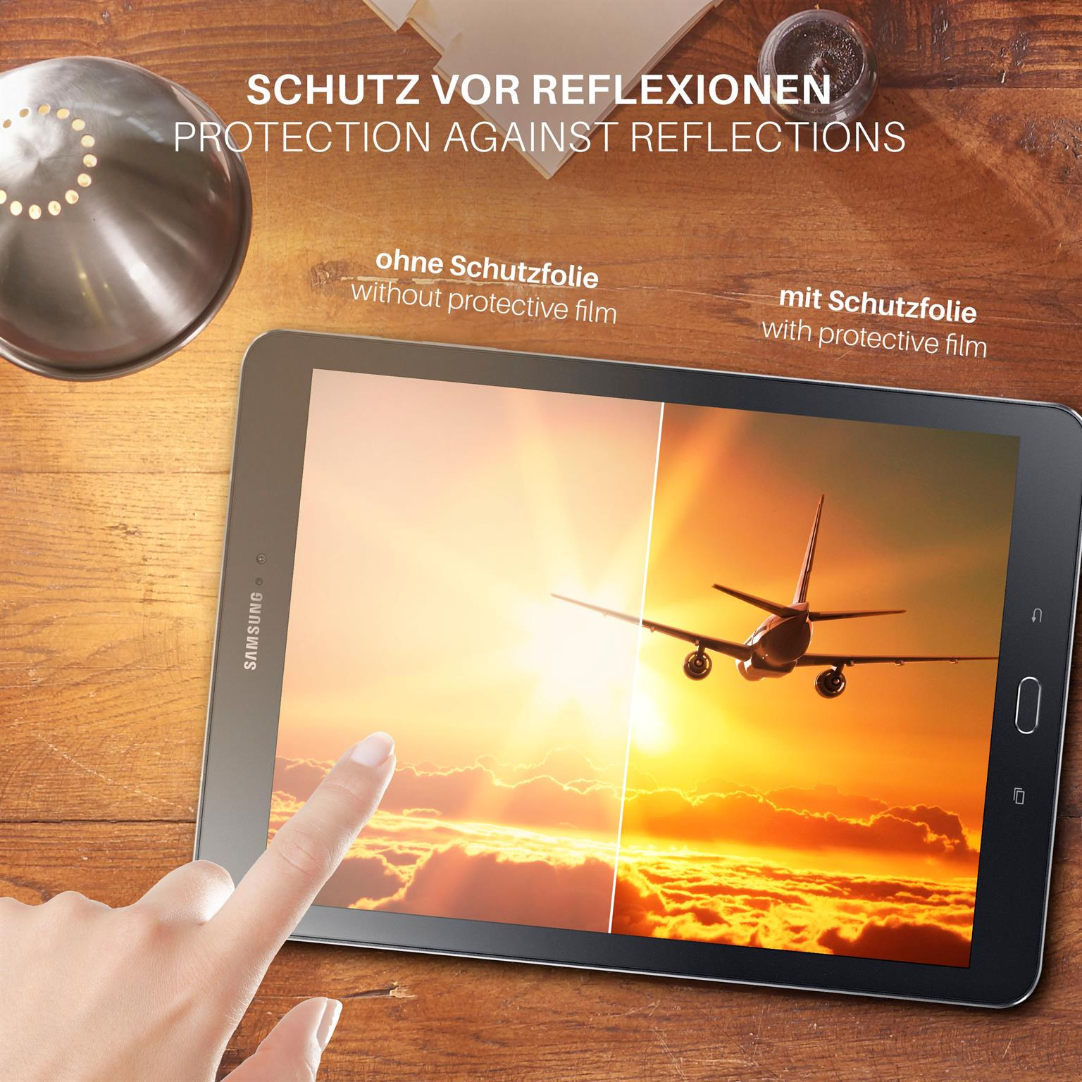 MOEX 3x Schutzfolie, matt Galaxy Tab S2 Samsung 9.7) Displayschutz(für