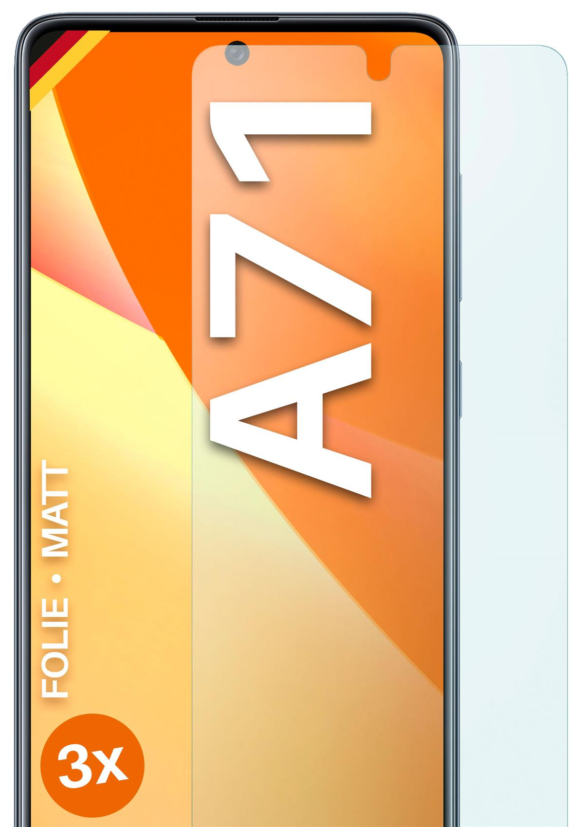MOEX A71) Samsung Displayschutz(für Galaxy 3x matt Schutzfolie,