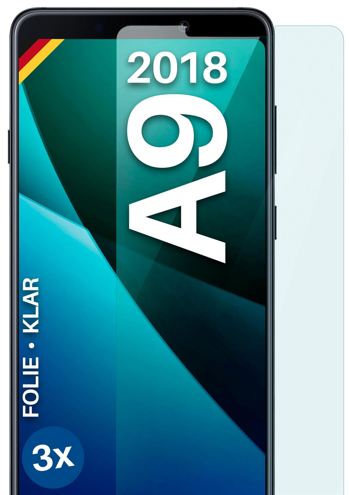 A9 Schutzfolie, Galaxy 3x Samsung klar Displayschutz(für (2018)) MOEX