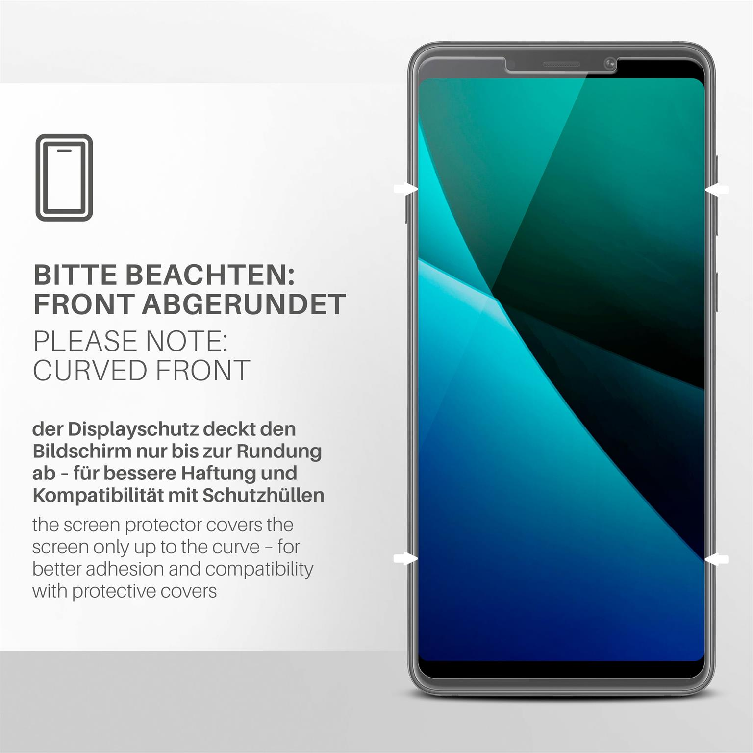 MOEX 3x Schutzfolie, klar Samsung A9 Displayschutz(für Galaxy (2018))