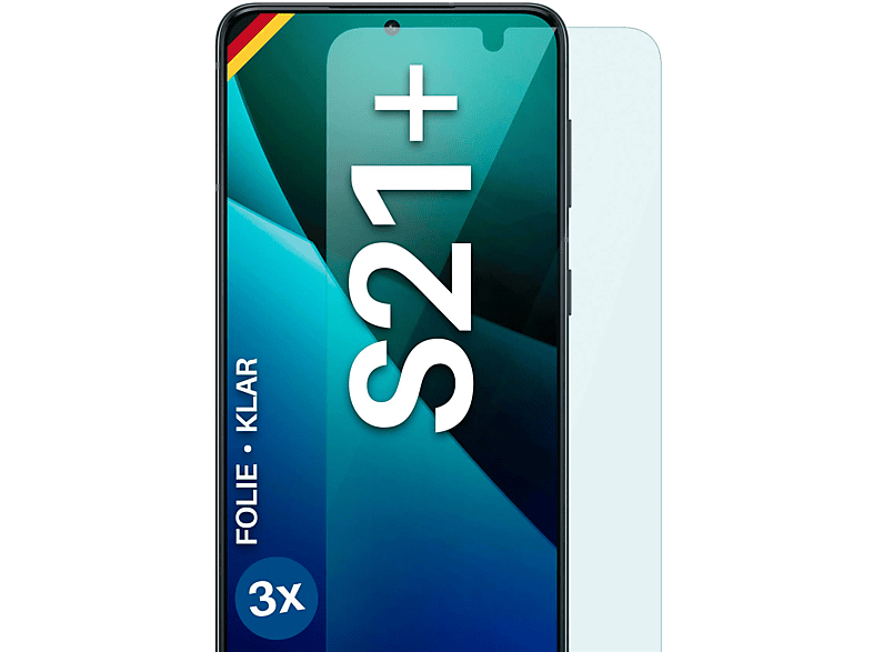 MOEX 3x Schutzfolie, klar Displayschutz(für Samsung Galaxy S21 Plus)