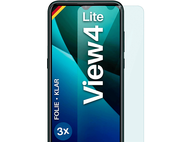 Schutzfolie, Wiko View4 MOEX 3x Displayschutz(für klar Lite)