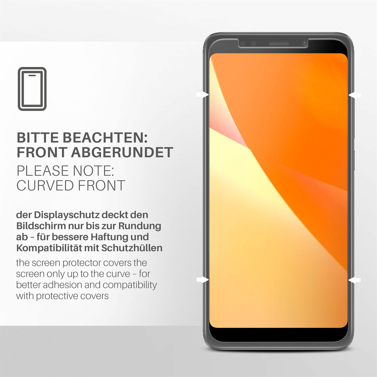 MOEX 3x Schutzfolie, 5) Xiaomi Redmi matt Displayschutz(für Note