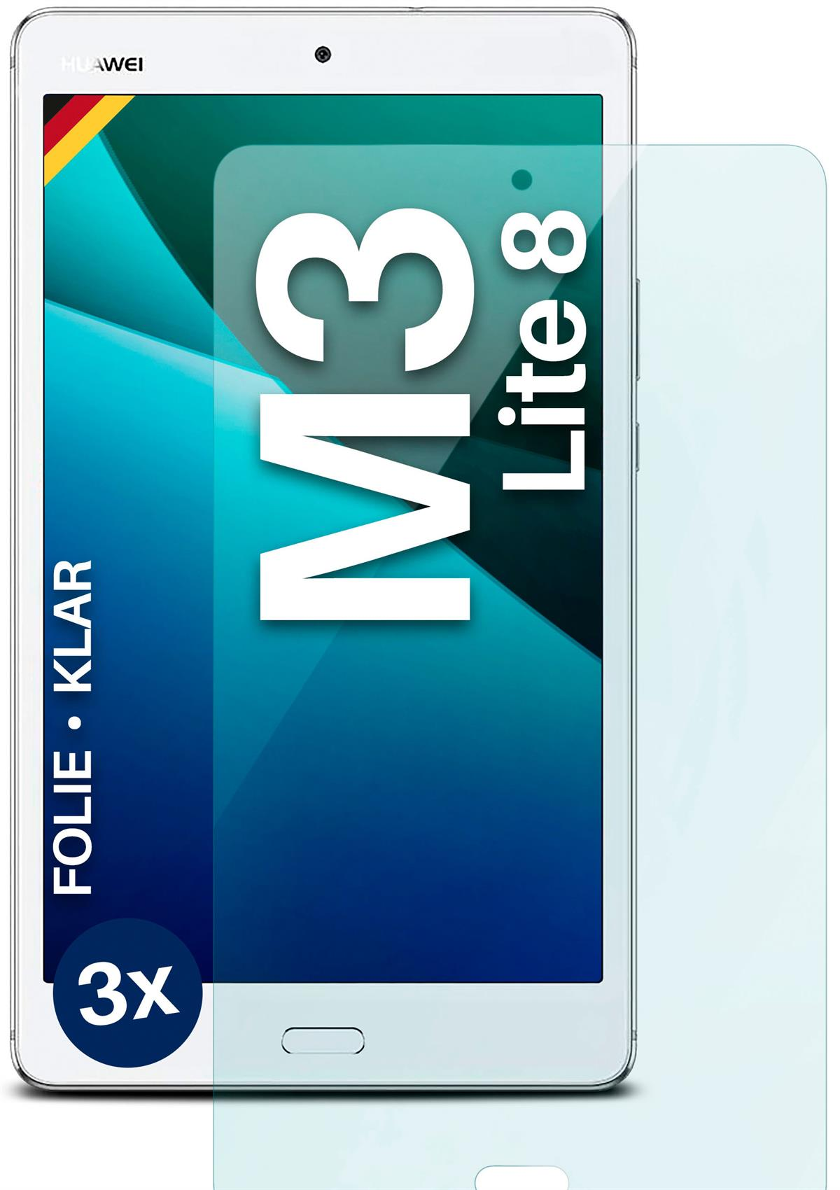 M3 Huawei Displayschutz(für MOEX Schutzfolie, 3x MediaPad 8) Lite klar