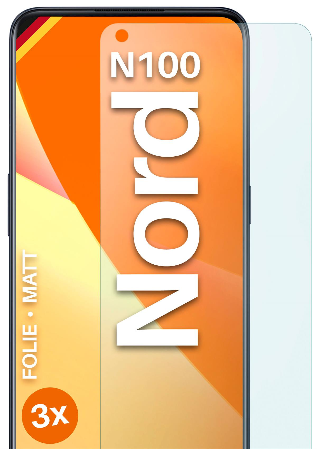 MOEX 3x Schutzfolie, matt Displayschutz(für Nord OnePlus N100)