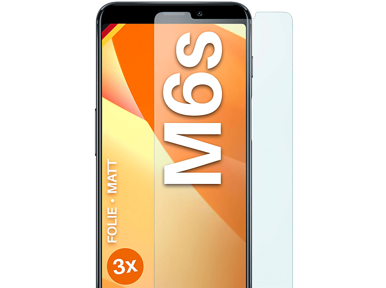 MOEX 3x Schutzfolie, matt Displayschutz(für Meizu M6s)