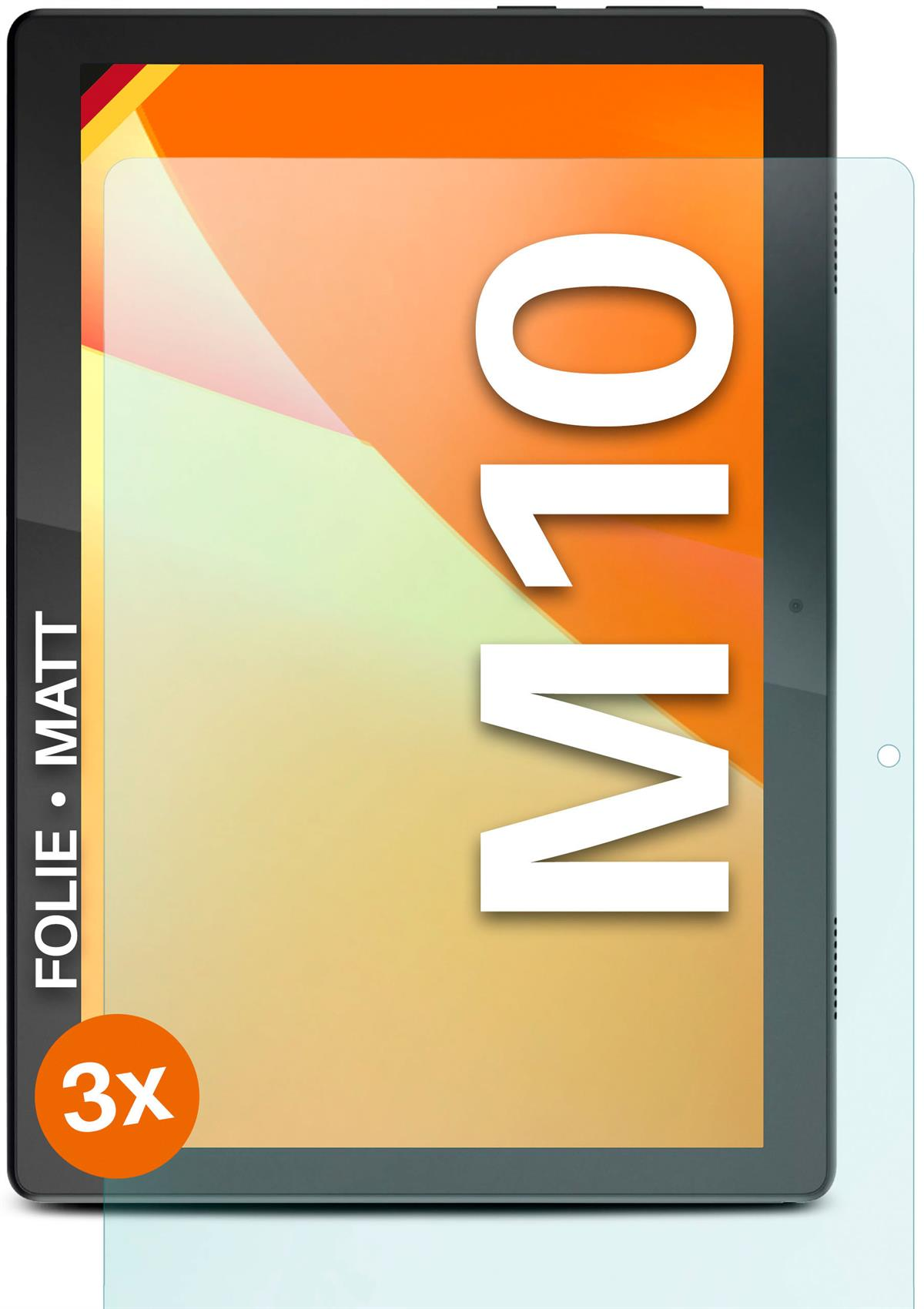 MOEX 3x Schutzfolie, matt (1. Lenovo M10 Tab Gen.)) Displayschutz(für