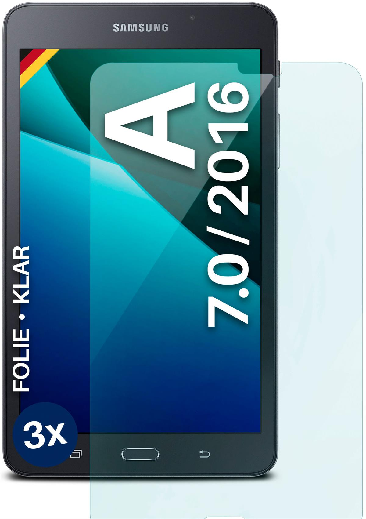 Displayschutz(für 3x klar 2016) 7.0 Schutzfolie, Galaxy A Tab Samsung MOEX