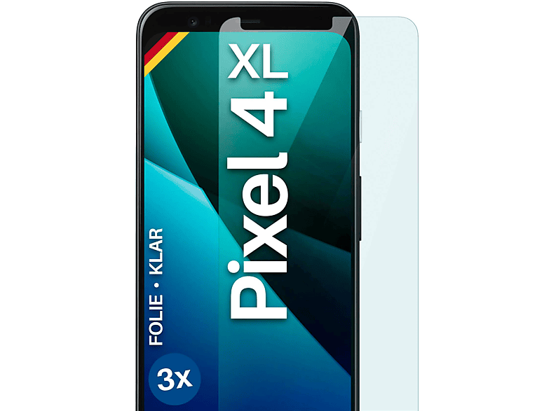 4 klar MOEX Google Pixel 3x Schutzfolie, XL) Displayschutz(für
