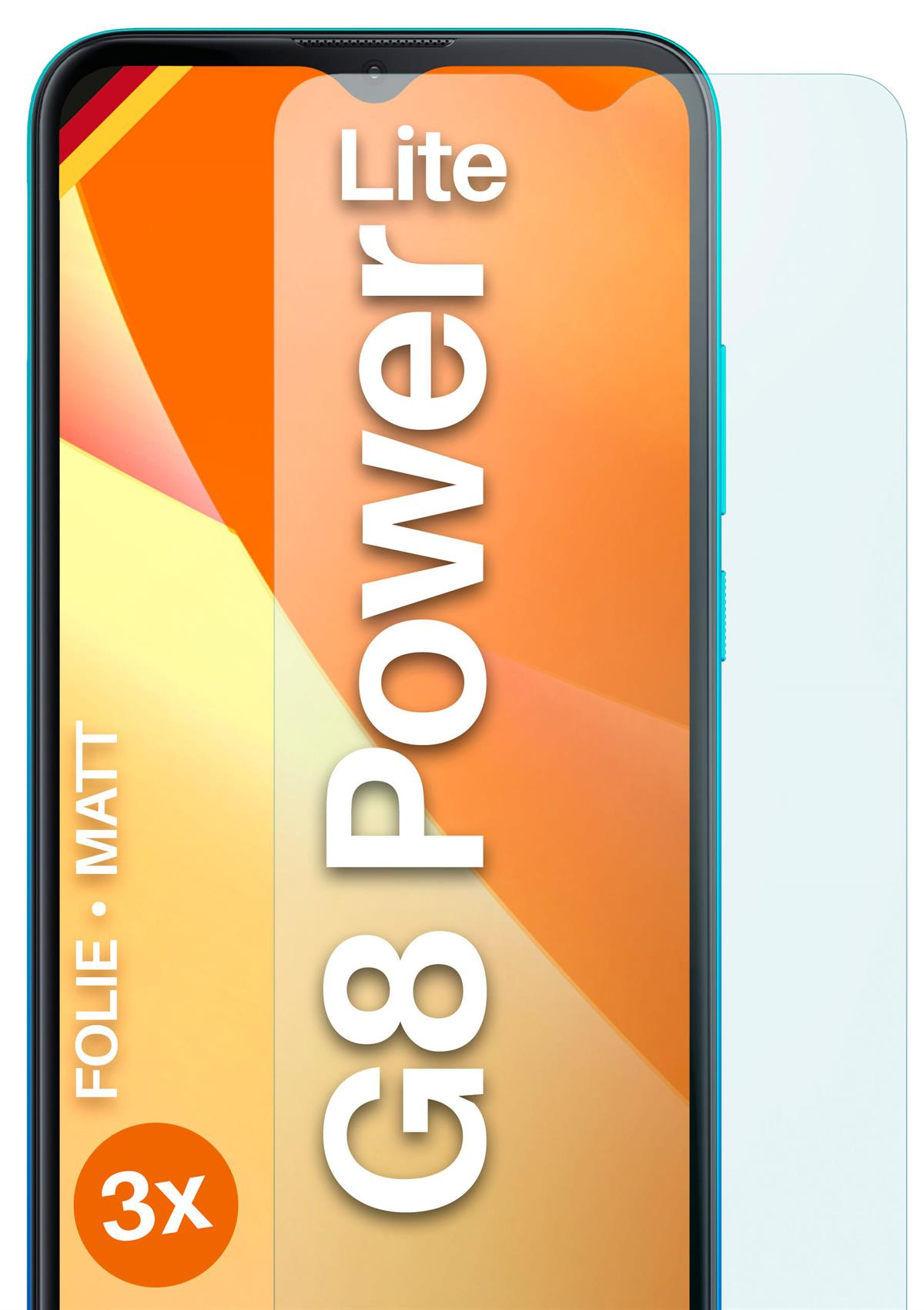 Schutzfolie, Displayschutz(für Power MOEX Lite) Moto G8 3x matt Motorola