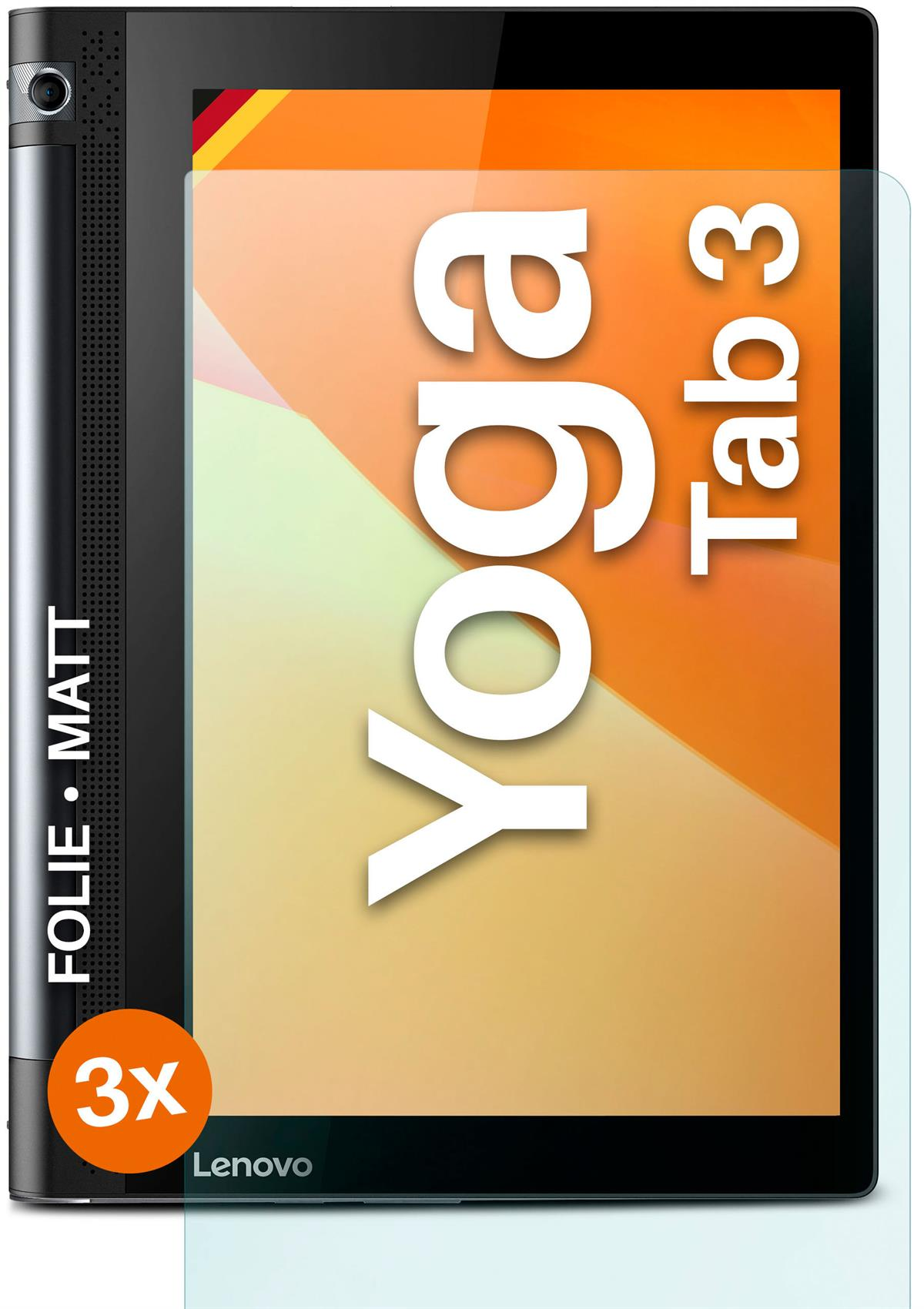 3 matt Lenovo Yoga 10) Schutzfolie, Tab Displayschutz(für 3x MOEX