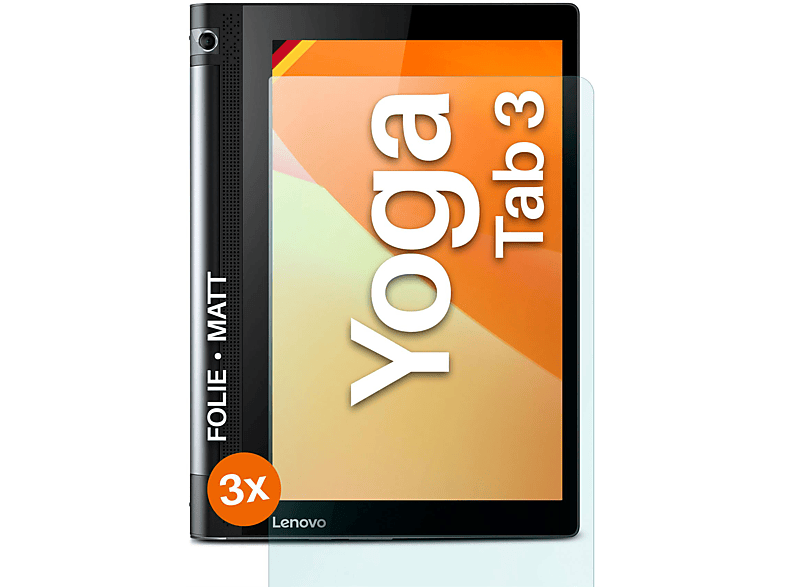 10) Schutzfolie, matt Displayschutz(für Lenovo 3 Yoga MOEX Tab 3x