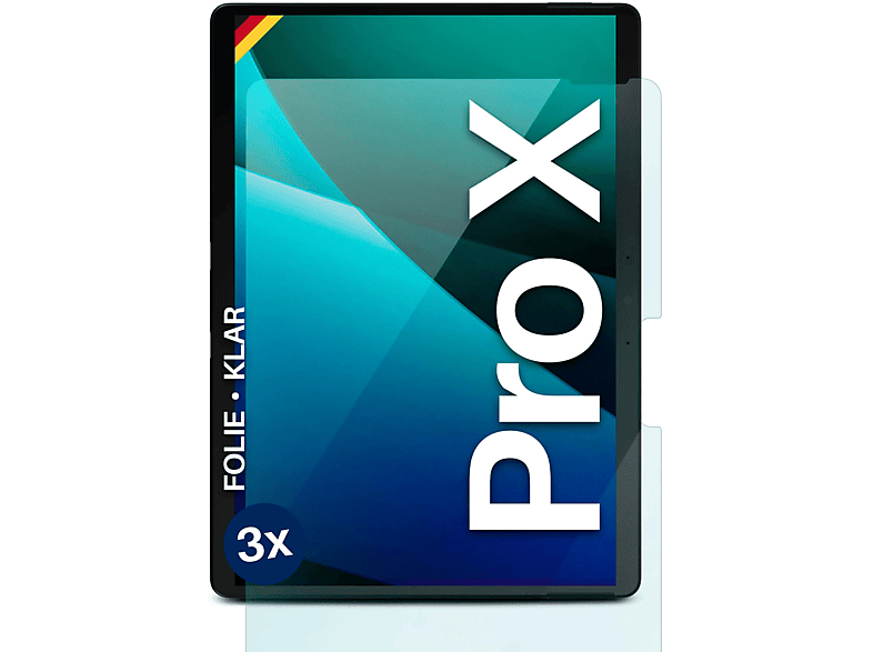 MOEX 3x Displayschutz(für Pro Schutzfolie, X) klar Surface Microsoft