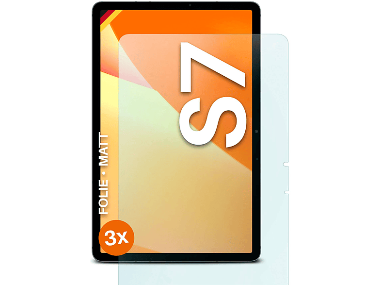 MOEX 3x Schutzfolie, matt Displayschutz(für Samsung Galaxy Tab S7)