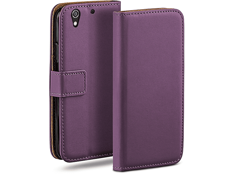 MOEX Book Case, Bookcover, HTC, 626G, Desire Indigo-Violet