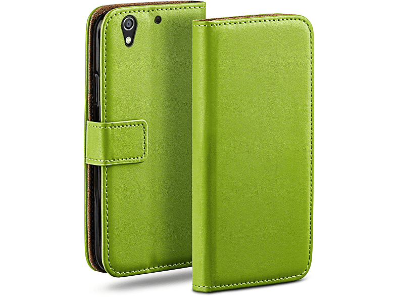MOEX Book Case, Bookcover, HTC, Desire 626G, Lime-Green