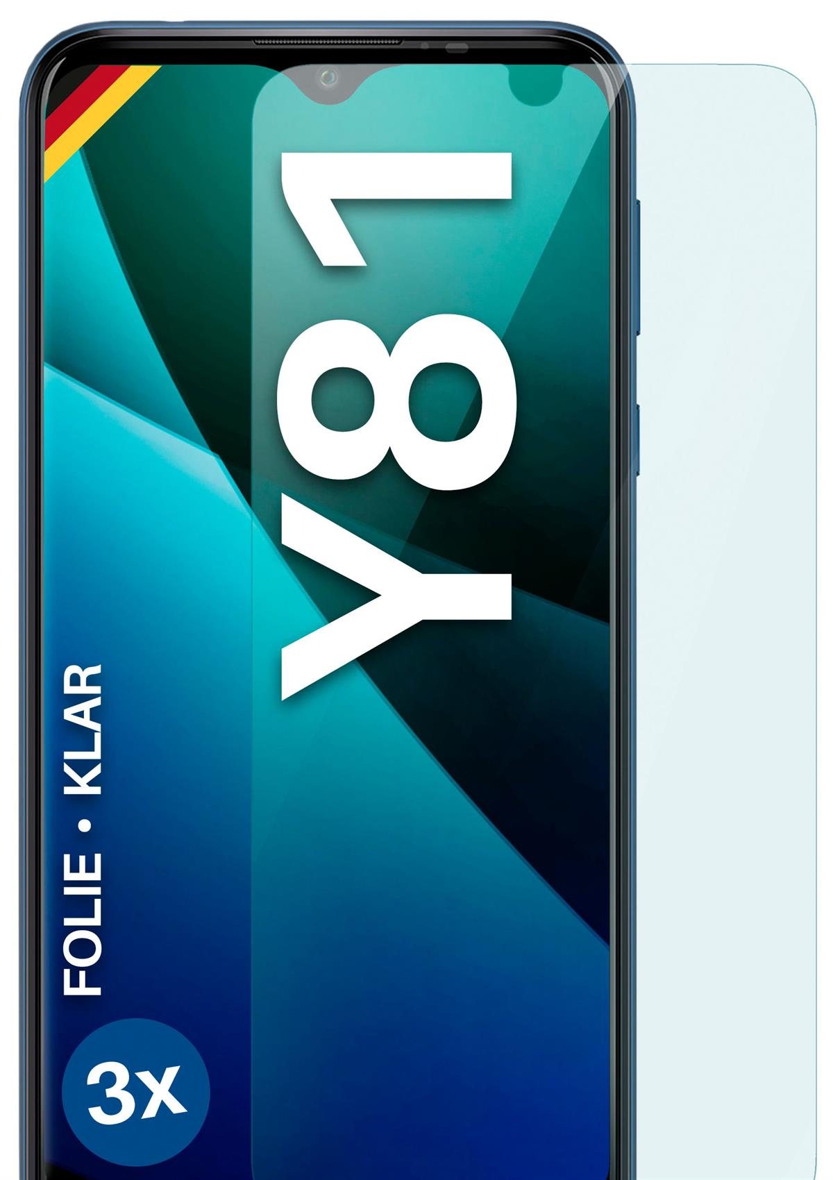 MOEX 3x Schutzfolie, klar Displayschutz(für Y81) Wiko
