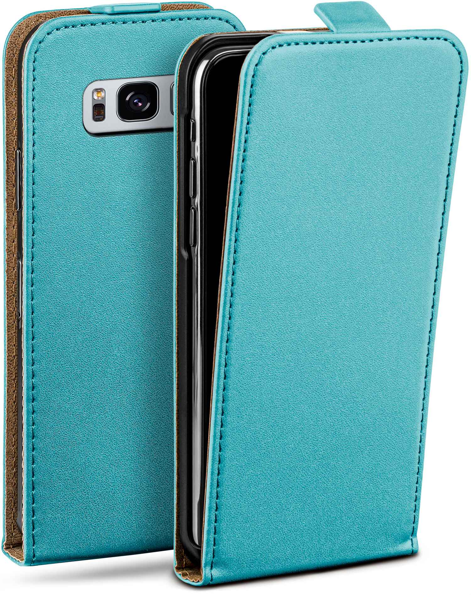Samsung, S8 Plus, Flip MOEX Galaxy Cover, Case, Flip Aqua-Cyan