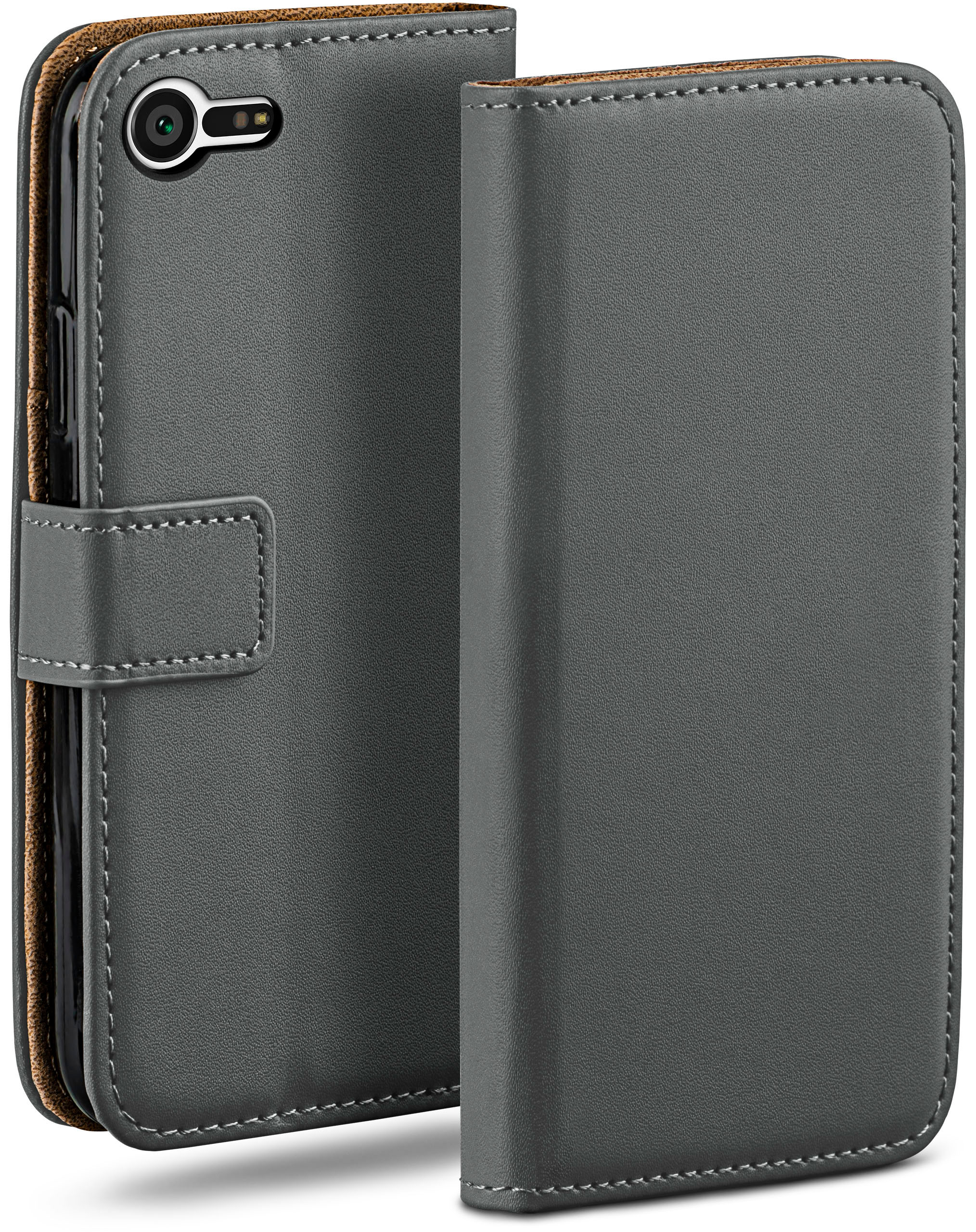 Case, X Bookcover, Book Sony, Xperia MOEX Compact, Anthracite-Gray