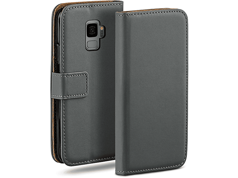MOEX Book Case, Bookcover, Samsung, Galaxy S9, Anthracite-Gray