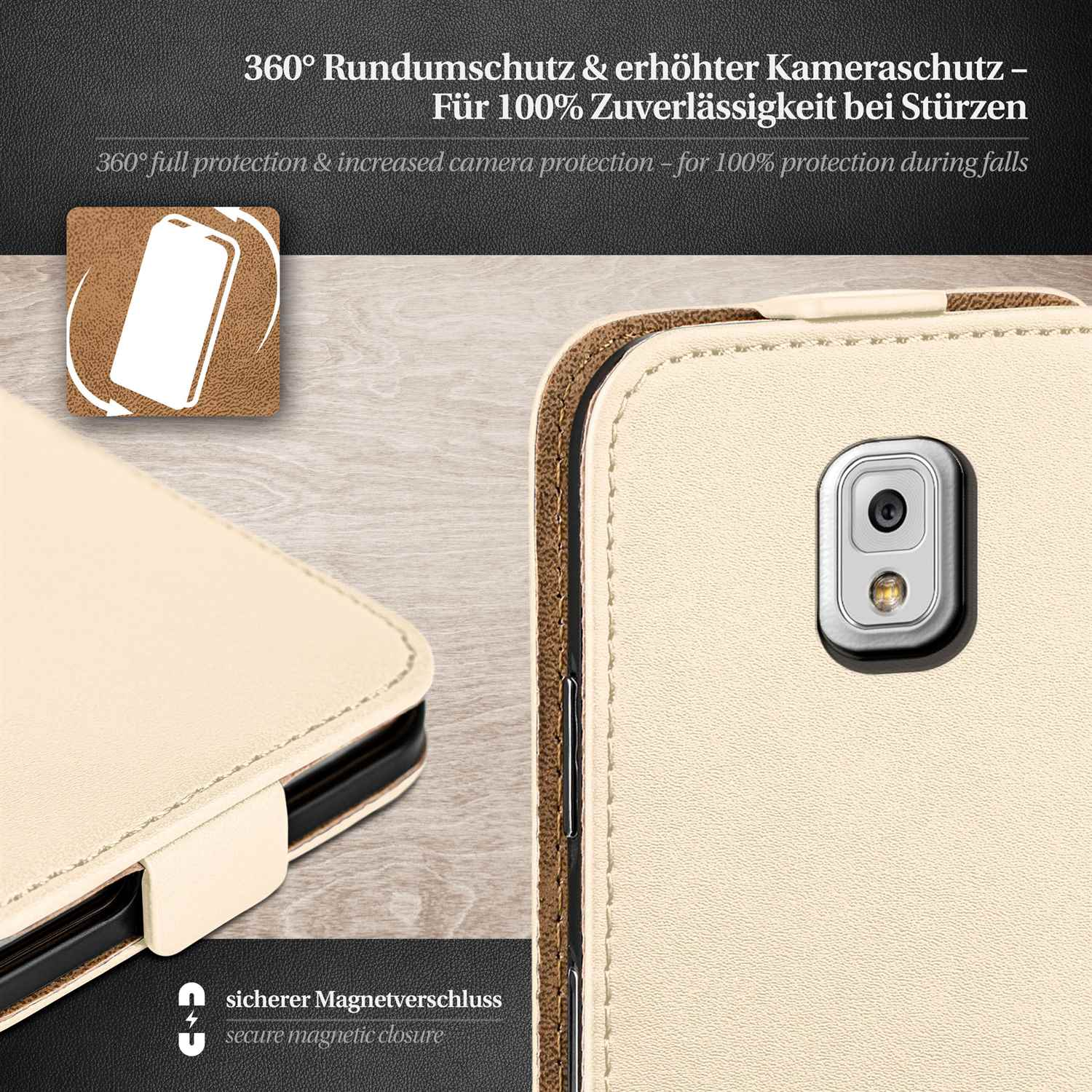 Flip Case, 3, MOEX Note Flip Cover, Galaxy Navajo-White Samsung,