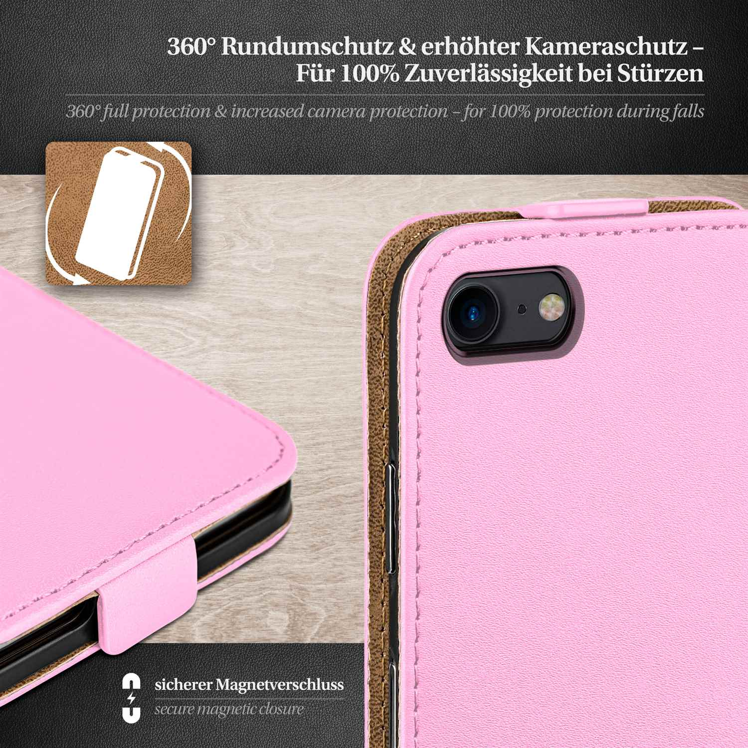 Flip Cover, Samsung, Duos 2, Case, Galaxy Flip Icy-Pink MOEX S
