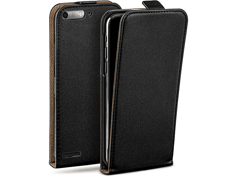 Case, Deep-Black Ascend Huawei, Flip Cover, G6, Flip MOEX