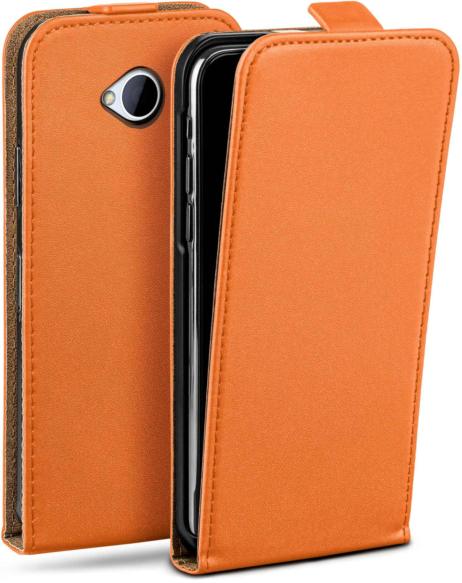 HTC, Case, Flip MOEX M7, Cover, Flip One Canyon-Orange