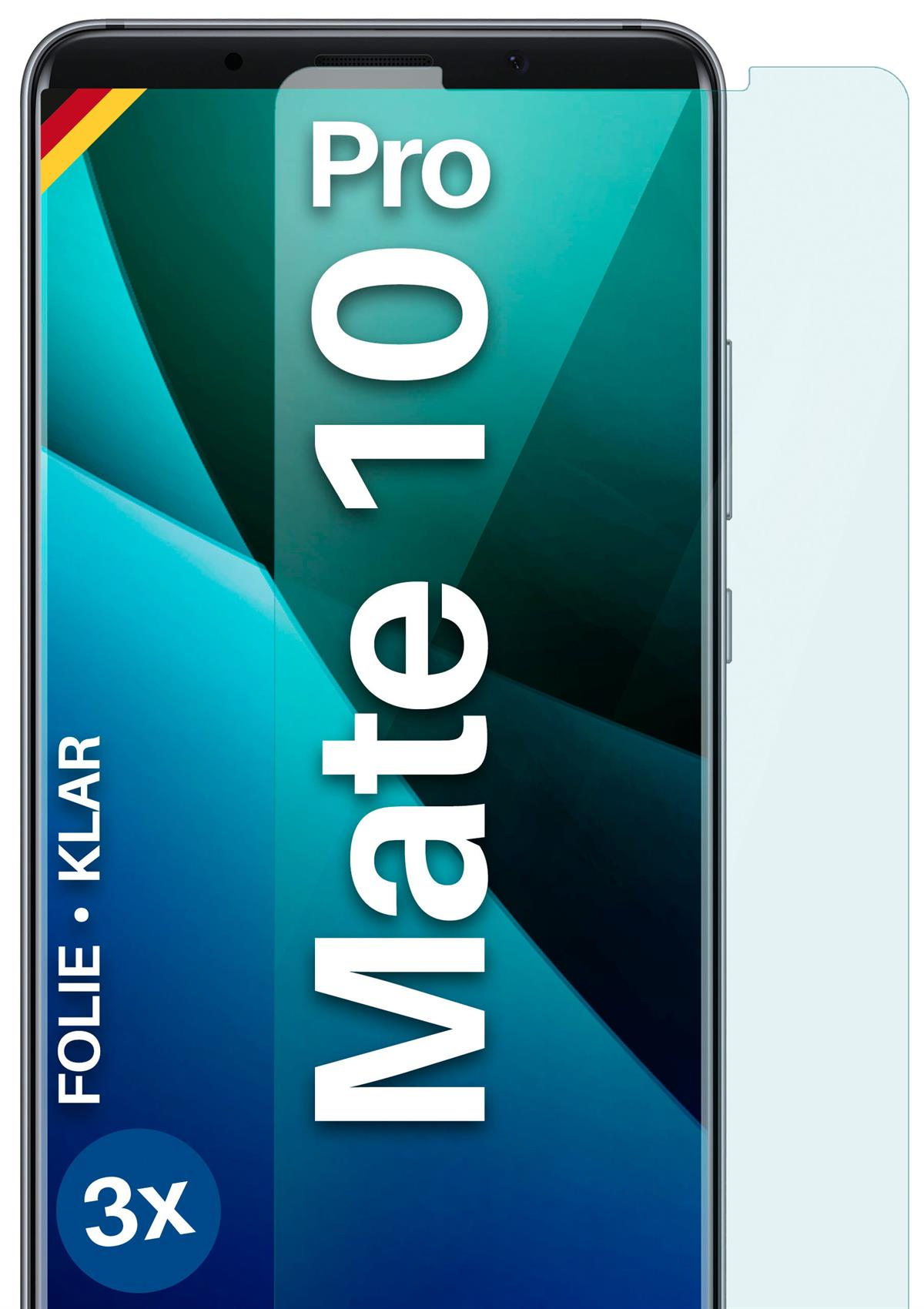 Schutzfolie, 10 klar Huawei Displayschutz(für Pro) 3x Mate MOEX
