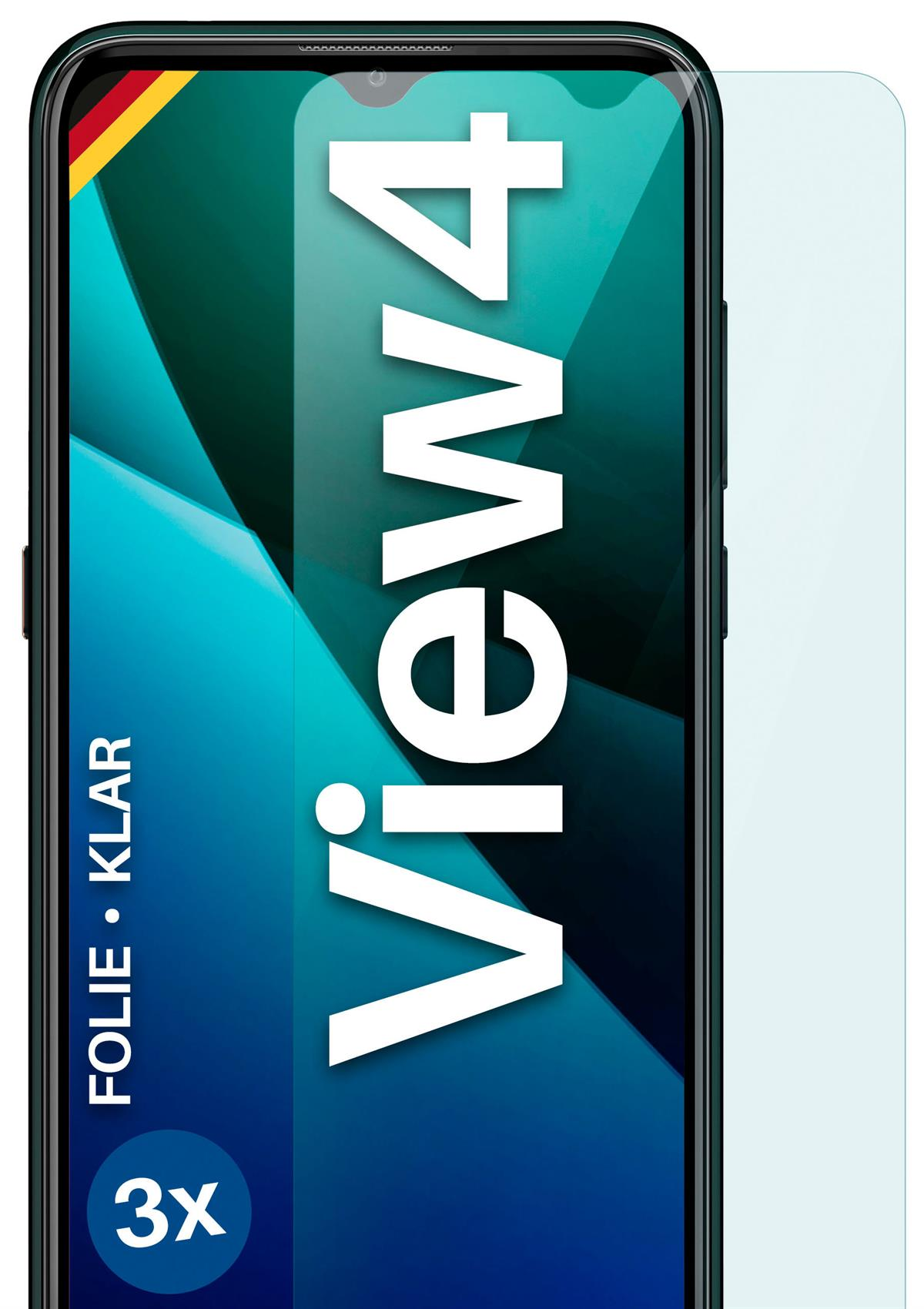 Schutzfolie, Displayschutz(für View4) MOEX Wiko klar 3x