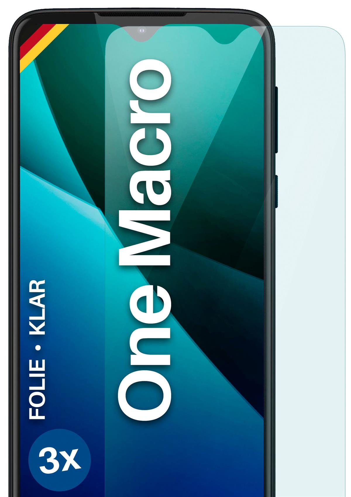 MOEX Macro) One Schutzfolie, klar Displayschutz(für Motorola 3x