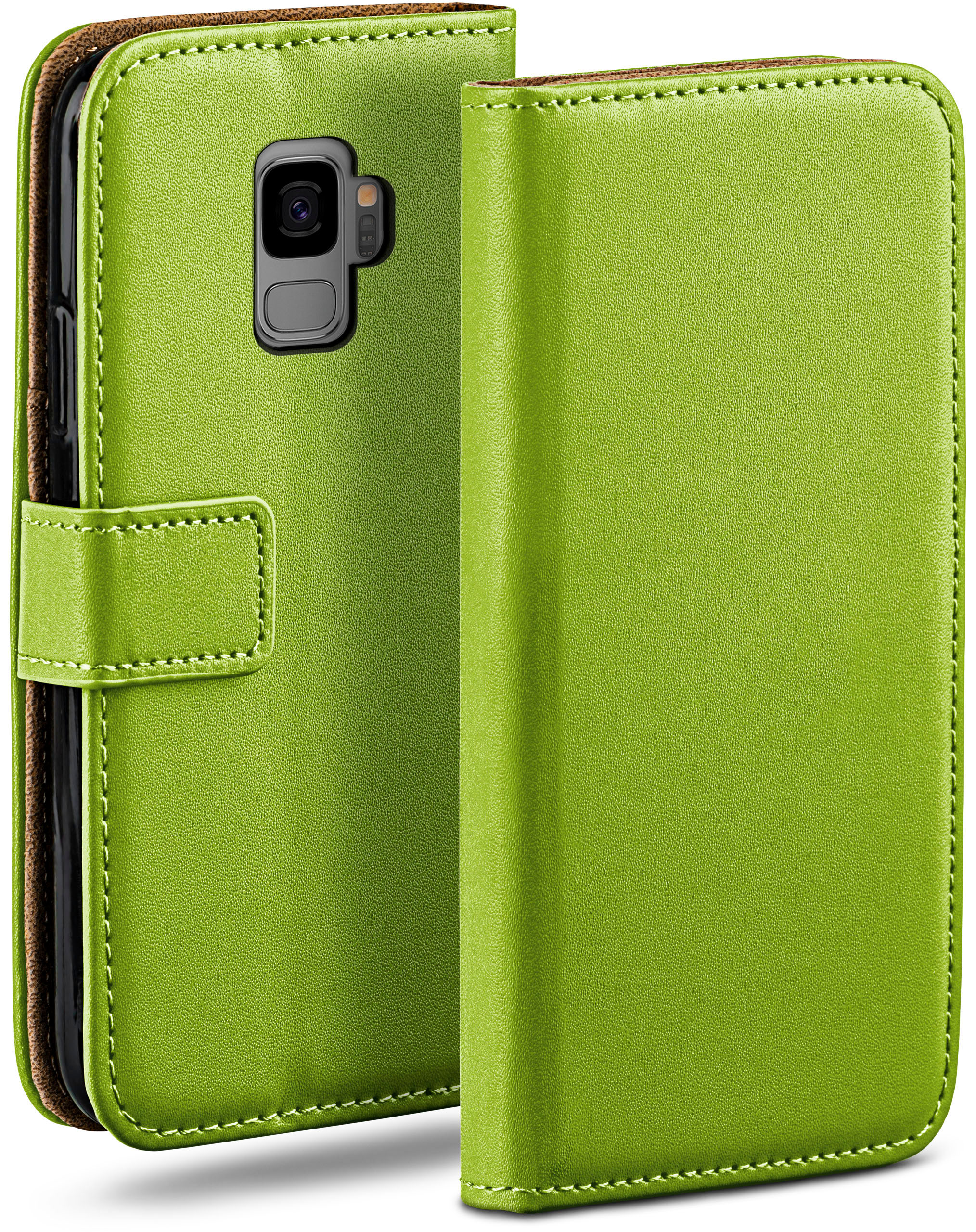 Book Bookcover, Galaxy S9, Case, Samsung, Lime-Green MOEX