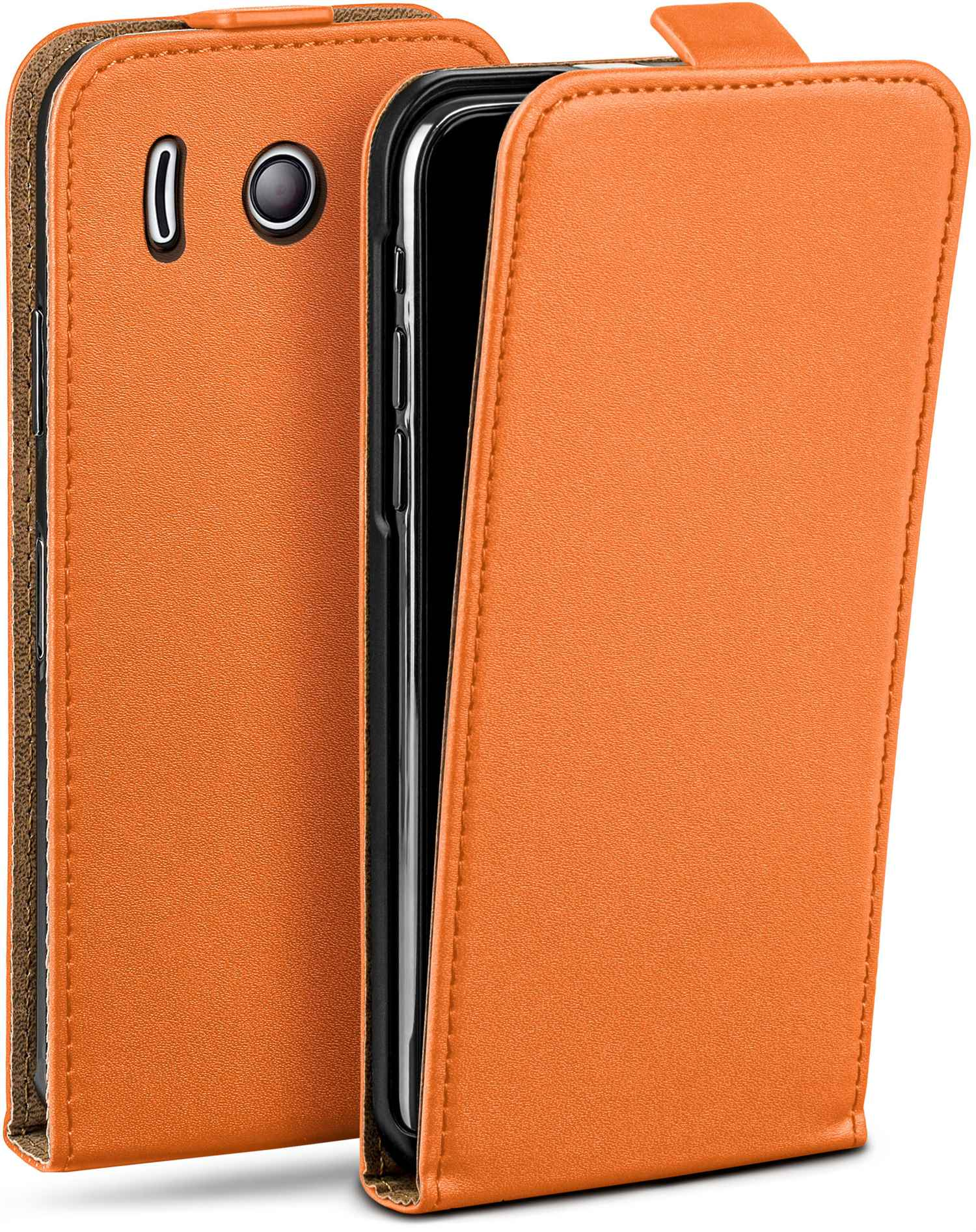 Case, Y300, Ascend Huawei, Flip Cover, MOEX Flip Canyon-Orange