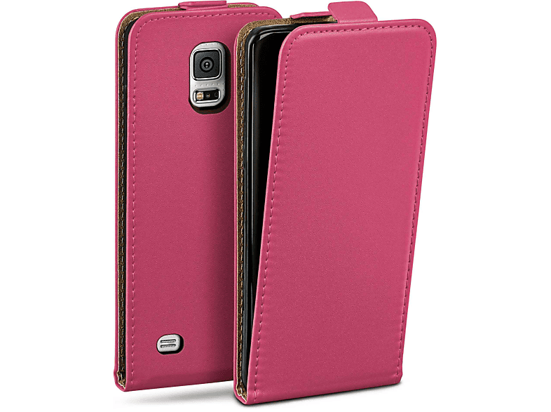 S5 Case, Mini, Galaxy Flip Cover, Samsung, MOEX Flip Berry-Fuchsia
